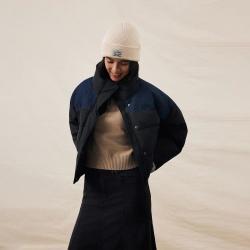 Levi's 李维斯秋冬女士时尚轻盈保暖拼色丹宁立领羽绒服