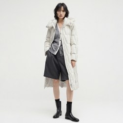 播 商场同款连帽立领羽绒服女冬新中长款外套BDR4RD4117