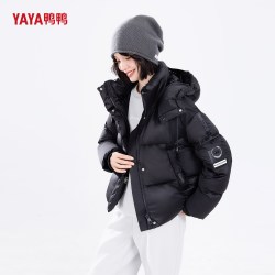 YAYA 鸭鸭女2026新款短款冬季新款时尚保暖休闲羽绒服面包服外套
