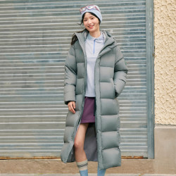 雪中飞 大被子2.0男女长过膝情侣款加厚户外加长羽绒服