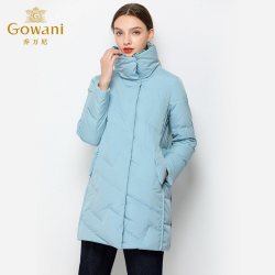 乔万尼 90%白鸭绒羽绒服商场同款女冬季女装中长款外套