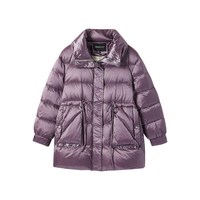 移动端:声雨竹官方旗舰店秋冬白鹅绒羽绒服女加厚宽松中长款防风外套