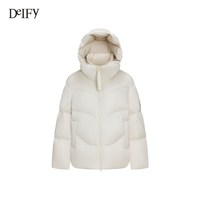 移动端:DeIFy/缔弗科鲁达2.0 95连帽龟背鹅绒羽绒服女冬新款高知短款外套