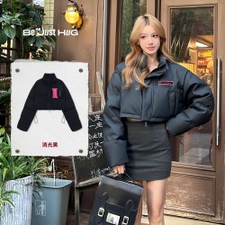 BJHG 不计后果贴贴羽绒服男款冬季新款90绒红色保暖情侣短款外套女