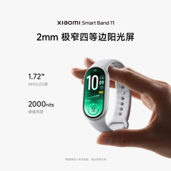 小米 MI）小米手环11新品上市 标准版/NFC版 智能手环 纤薄机身 运动健康管理 专业睡眠监测 曙光金