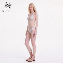 型盛 欧美新款热辣度假风比基尼bikini分体罩衫三件套性感高级绝美泰式