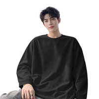 班尼路 纯棉长袖T恤 黑色 2XL