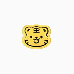 潮宏基 好事发生三合虎马狗足金串珠黄金转运珠5D硬金生肖送礼祝福