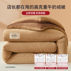 梦特娇 新款牛奶绒被子冬被冬季加厚保暖棉被学生宿舍单人被褥子