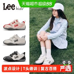 LEE KIDS 女童芭蕾德训鞋2026秋季新款魔术贴波点儿童休闲运动潮鞋