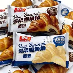 冠达 牛角包夹心面包整箱早餐巧克力手撕面包乳酸菌营养休闲零食