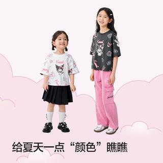 巴拉巴拉 库洛米IP联名 凉感抑菌 女童短袖T恤