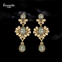 88VIP：Eternelle 法国Eternelle复古耳饰品仿宝石耳环 欧美手工制作耳钉女气质耳坠