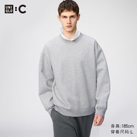 优衣库 宽松卫衣/长袖男装女装合作款/运动衫481040 486125 486125/03灰色 L