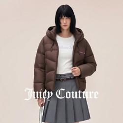Juicy Couture 女士26秋冬新款短款连帽羽绒服90鸭绒国标