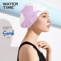 WATERTIME 男士女士通用泳帽头大长发都舒服不勒防水防滑护耳帽