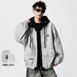 I.T FINGERCROXX连帽外套男撞色拼接休闲潮牌街头青年夹克