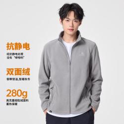 骆驼 双面暖绒抓绒衣外套|户外防风保暖打底衫立领开胸上衣抓绒内胆男