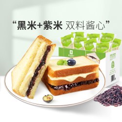 良品铺子 紫米三明治吐司 555g