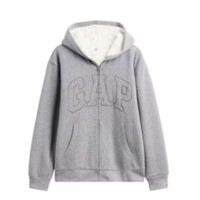 Gap 情侣款加厚羊羔绒连帽卫衣外套