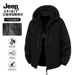 JEEP SPIRIT 男冬季新款加厚保暖棉衣防风防水户外冲锋棉服
