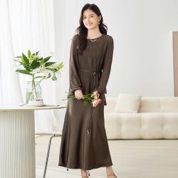 3S 2026春季设计师款两件套套装锻光裙面镂空针织连衣裙女