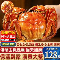 阳澄漪涟 大闸蟹 公3.0-3.3两母2.0-2.3两 8只装