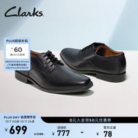Clarks Tilden Plain系列 男士德比鞋 黑色 40