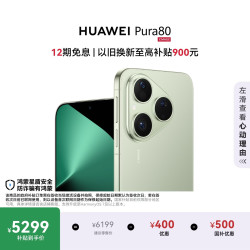 华为 Pura 80 5G手机 12GB+1TB 丝绒绿