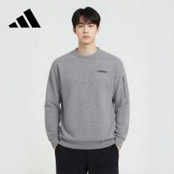 阿迪达斯 JF3223 男款圆领套头卫衣
