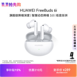 华为 FreeBuds 6i 入耳式真无线动圈蓝牙耳机 天际白
