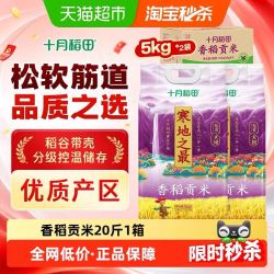 十月稻田 寒地之最香稻贡米箱装东北大米 5kg*2袋