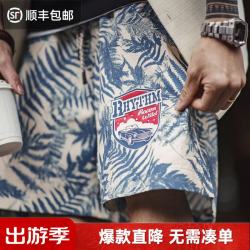 马登 美式印花复古沙滩裤TH2601245