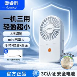 奥睿科 小旋风手持小风扇可折叠大风力长续航手持桌面两用迷你风扇