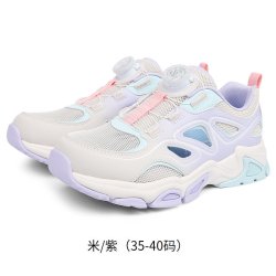 江博士 女童鞋镂空2026春新款旋钮扣中大童透气儿童运动鞋