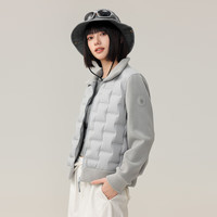 雪中飞 鹅绒立领拼接羽绒服 神秘灰 3XL/180/100A