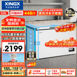 星星 320L单温家用小型冰柜 大容量冷柜BD/BC-320WE