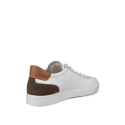 ecco 男Street Lite复古运动鞋 石灰岩色 白色/碎石/羊绒 44 (10-10.5 US)