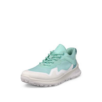 ecco 爱步 女式 Ultra Terrain 低帮徒步鞋 亮白色/祖母绿/水绿色 9-9.5