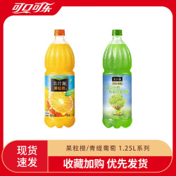可口可乐 美汁源果粒橙/青缇葡萄1.25L橙汁果肉果汁饮料餐饮聚会分享装  果粒橙1.25L*2瓶