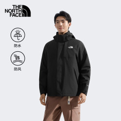 北面 三合一冲锋衣男户外防风保暖外套含内胆两件套 8GJZ JK3 3XL/190