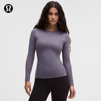 lululemon Nulu 女士圆领长袖T恤 速干芯吸 葡萄朦胧紫 M