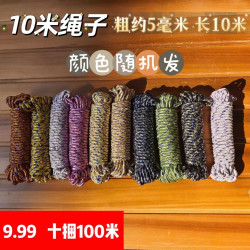 十捆绳子 总共100米 编织绳旅行家用户外尼龙防滑防风晾衣绳捆绑