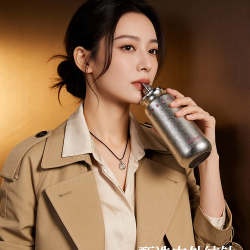 世大家 纯钛保温杯吸管杯女钛水杯送闺
