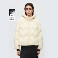 朗姿 霍尔多巴吉白鹅绒羽绒服宽松通勤面包服冬衣