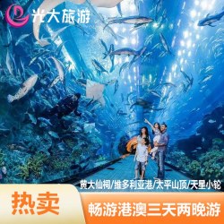 香港澳门3天2晚—海洋公园+迪士尼+维多利亚港+太平山+港珠澳大桥