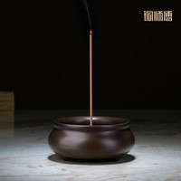 铜师傅 三足扁圆炉 铜香炉摆件 家居装饰
