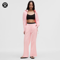 lululemon 丨Scuba™ 女士中腰阔腿运动裤*亚洲版型 LW5IWQA 珍珠粉 M