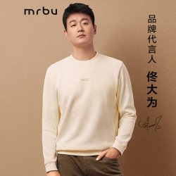 Mr.Bu 明星同款MrBu布先生圆领套头卫衣男2024秋冬长袖上衣 KT01909