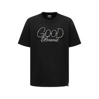 GOOD纯色仿生珍珠logo轻奢时尚高级感短袖T恤
